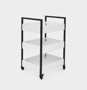 Polička na kosmetiku na kolečkách - BÍLÁ