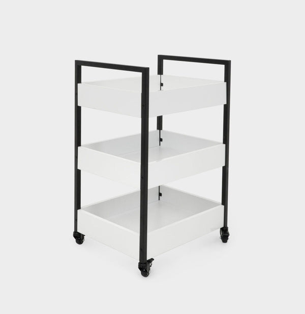 Polička na kosmetiku na kolečkách - BÍLÁ