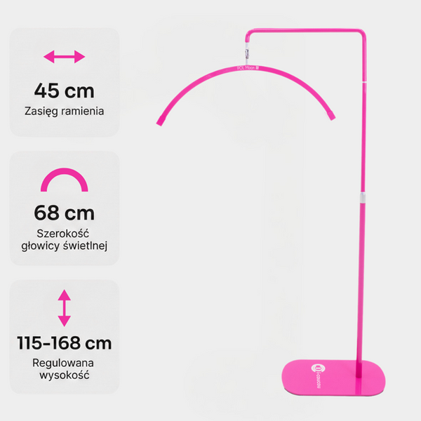 Kosmetická lampa POL Moon III - horká růžová