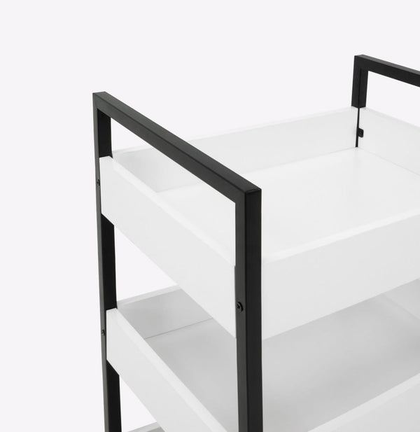 Polička na kosmetiku na kolečkách - BÍLÁ